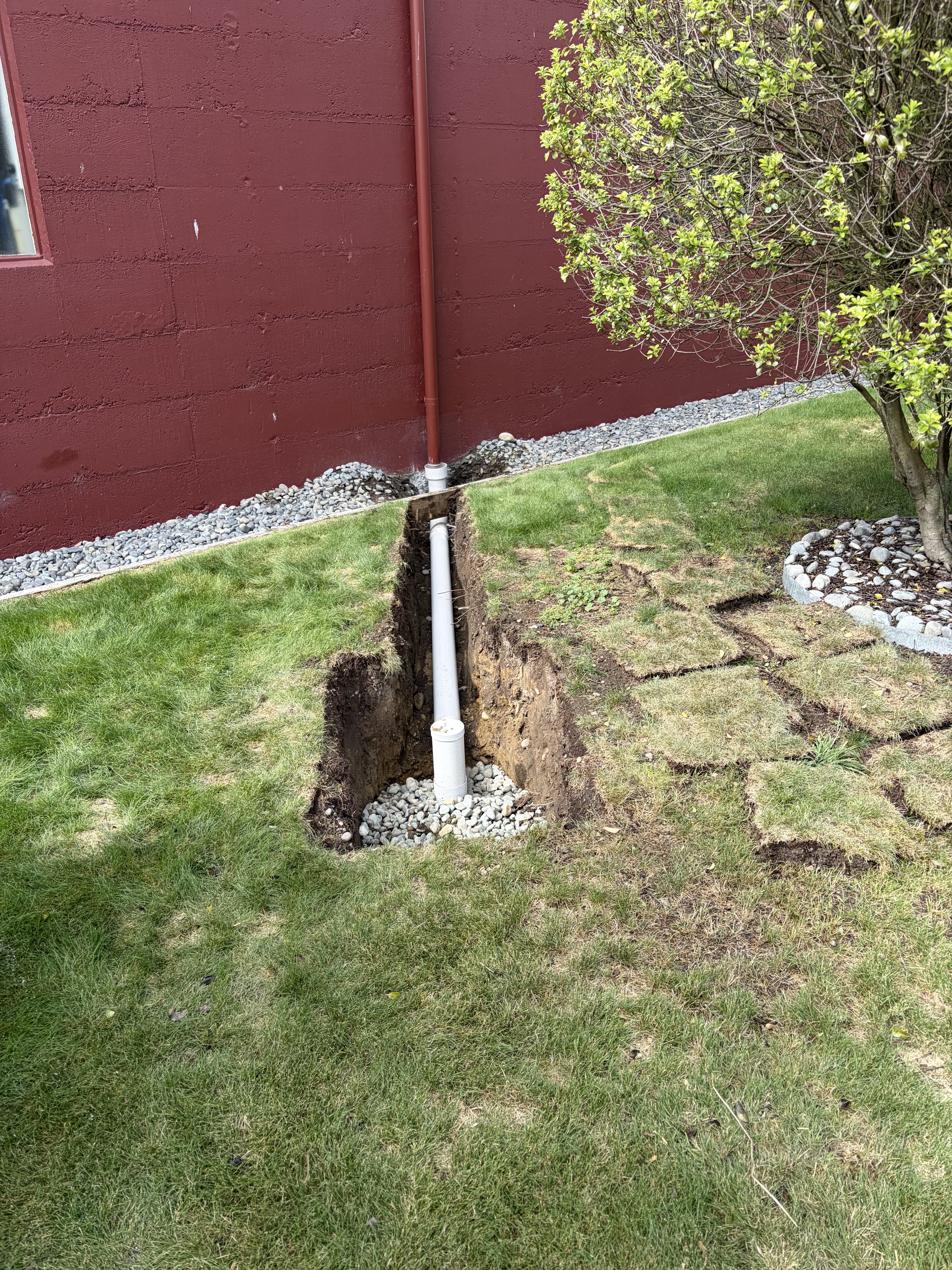 Drainage cleaning before